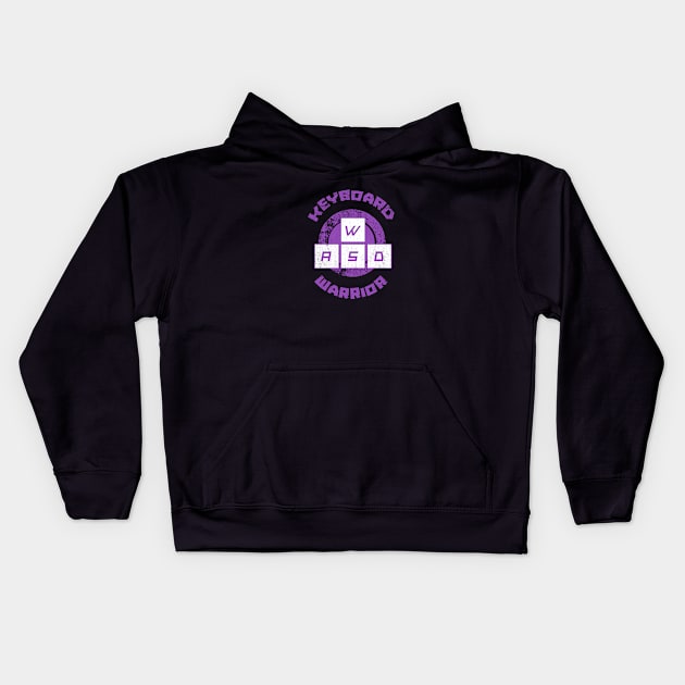 Keyboard Warrior (Purple) T-Shirt Kids Hoodie by The Geek Garage Sale